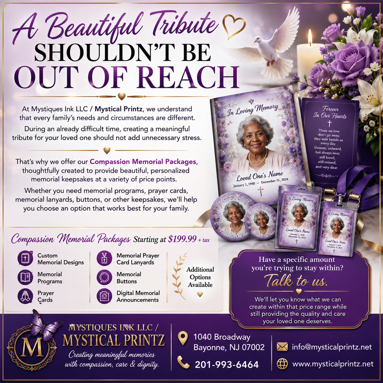 Compassionate Memorial Keepsakes